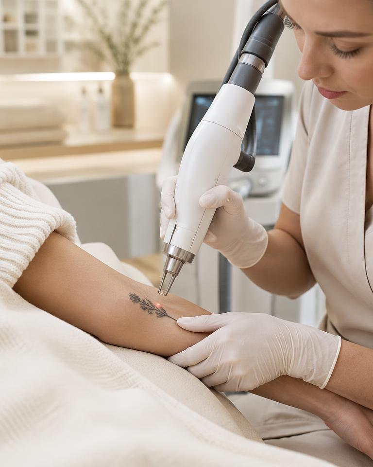 Tratamiento láser de remoción de tatuajes
